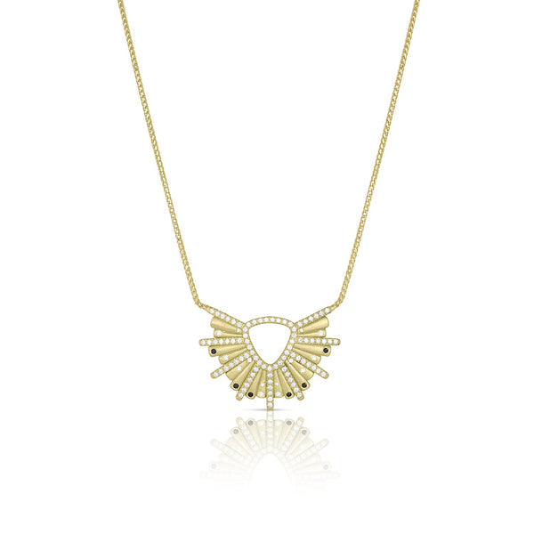 in yellow gold with white and black diamonds <span class='visuallyhidden'>Contact the Beverly Hills store at 323-404-2959 or through this website for shopping assistance.</span>